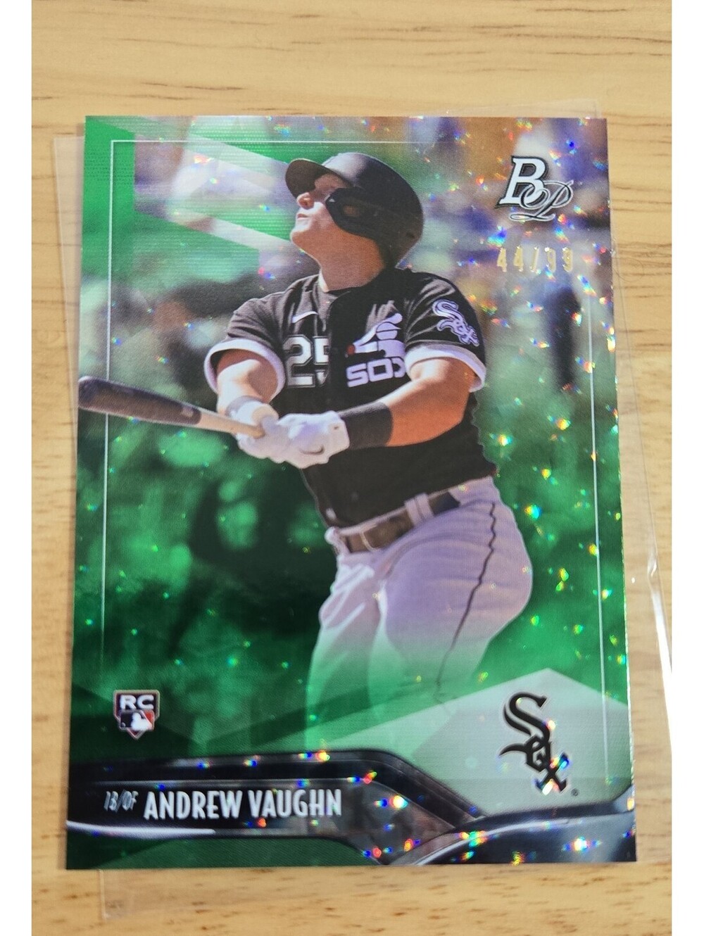 2021 Bowman Platinum - Andrew Vaughn #50 Green Icy Foil /99 (RC)